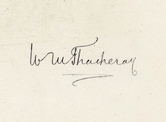 Signature of William Makepeace Thackeray